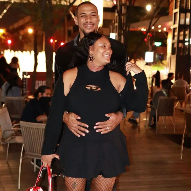 Dan Gafford and his wife, DaShundra during the basketball star's birthday celebration