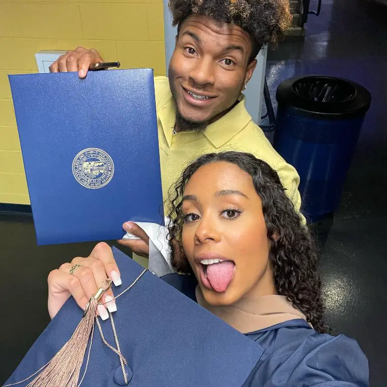 McBride at his girlfriend's graduation ceremony at WVU