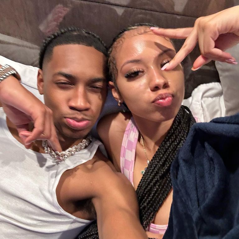 Robert Dillingham, a top-five NBA prospect, with his social media influence girlfriend