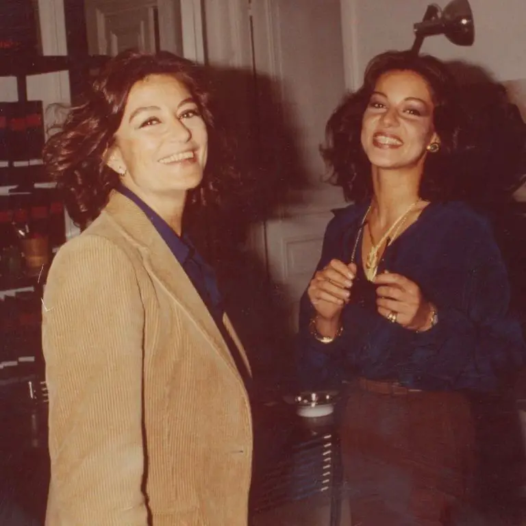 Anouk Aimée with her daughter Manuela Papatakis