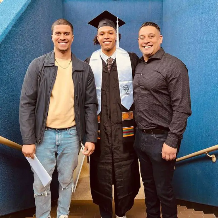 Enrique Freeman brother Steven Freeman showing his love and support during graduation