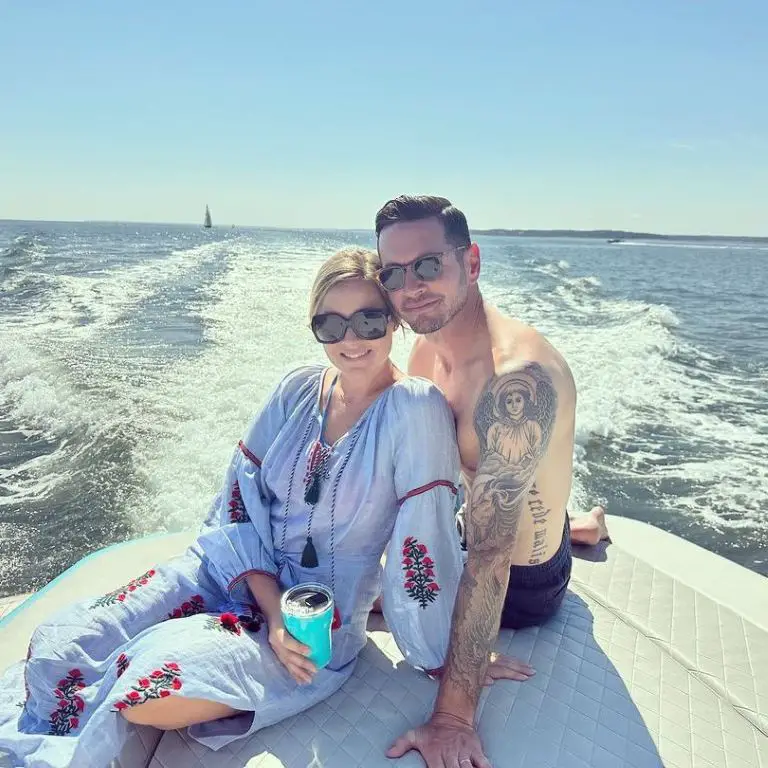 JJ Reddick with his wife on yacht