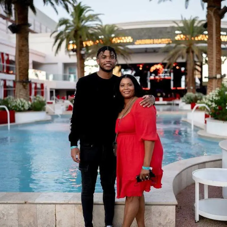 Jaden Hardy With his mother, Selina during his off time taking a picture