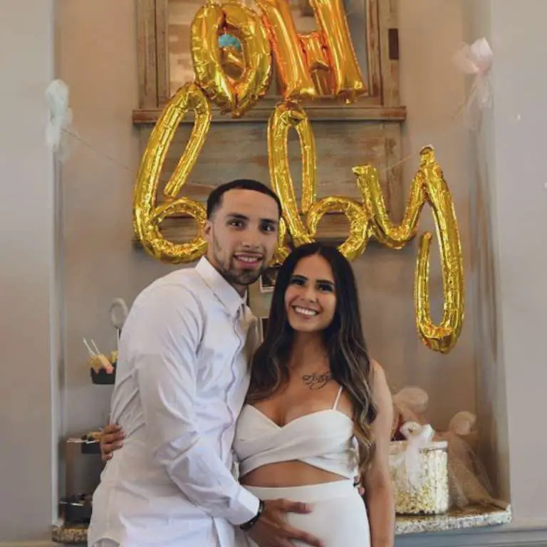 Jose Alvarado With His Girlfriend In their Baby Shower Party