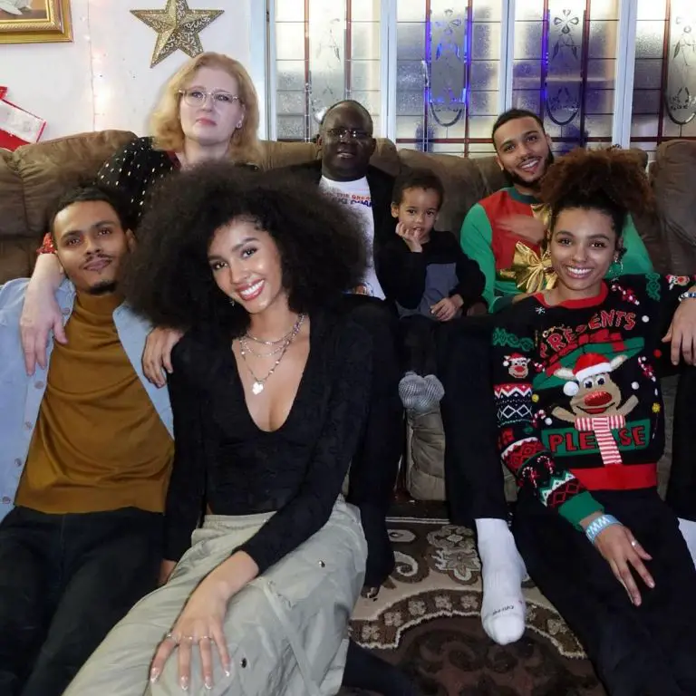 Christine and her family at their home in Texas.