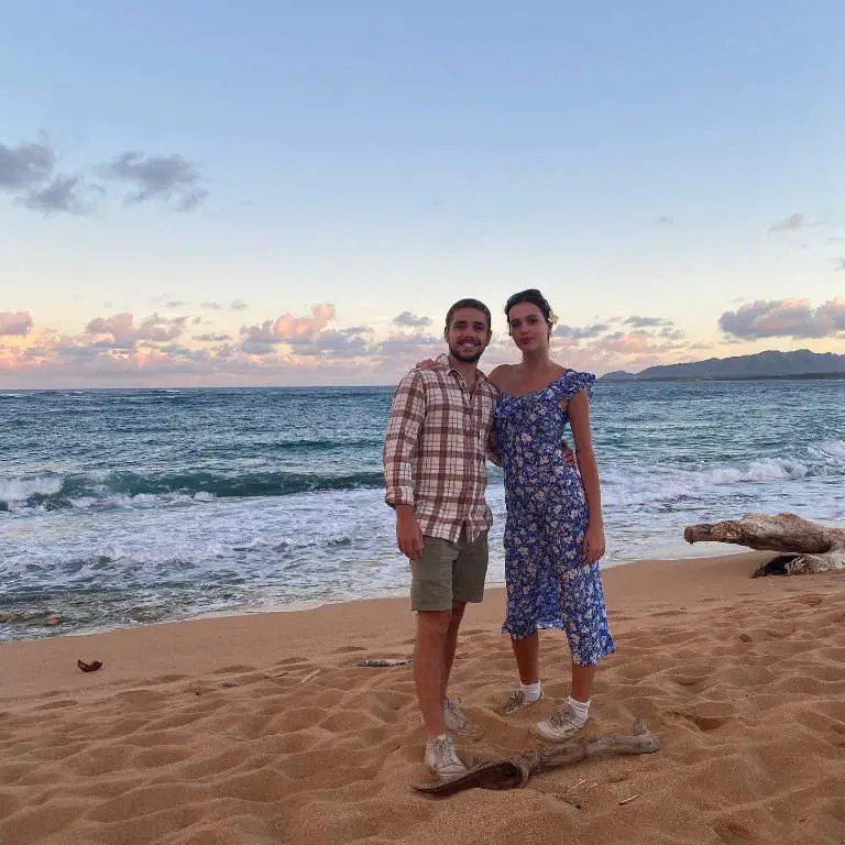 Ruby Sear and her Boyfriend Alex Phelps exploring beaches and taking pictures in Kaua'i, Hawaii.