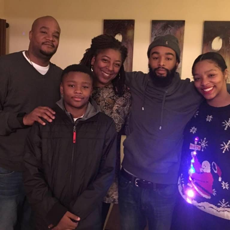 Isaiah Collier with his family.