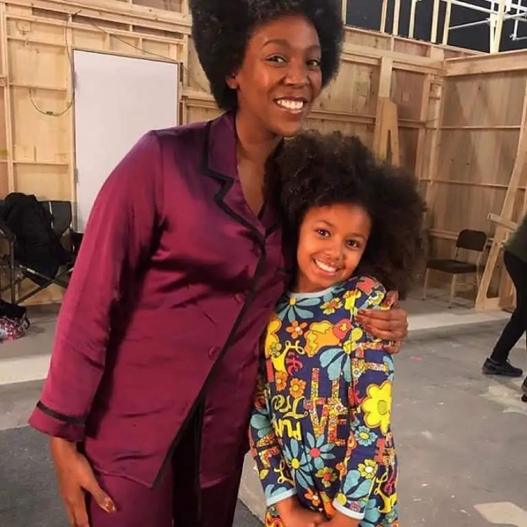 Liyou Abere with her on-screen mom.