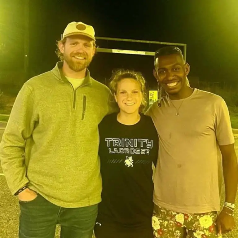 Tevin Davis and Hunter McKnight together with their fan.