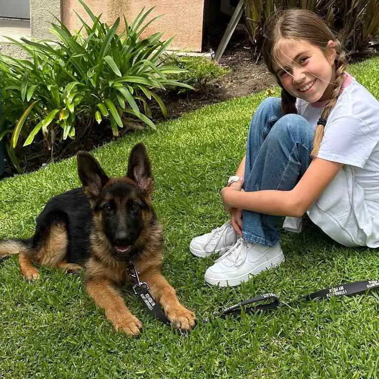 Charley Rowan McCain with her pet dog