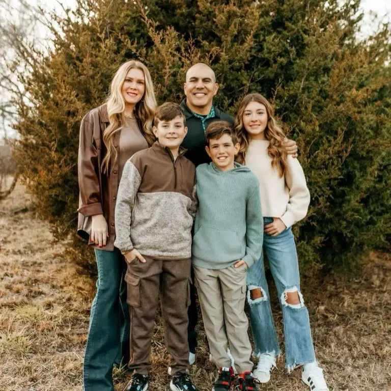 Police Chief Paco Balderrama family with his wife and kids. 