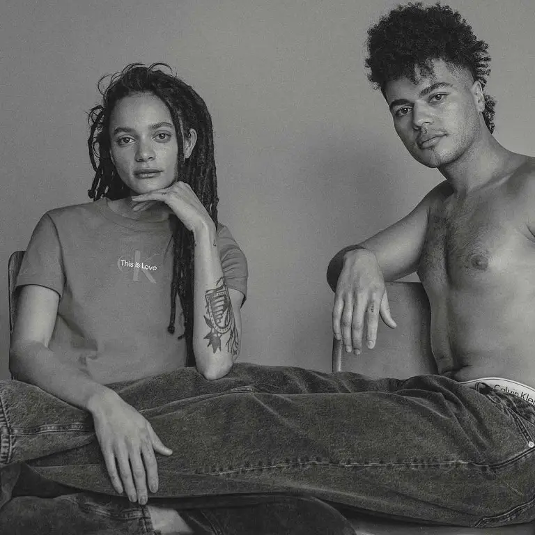 Sasha Lane and her older brother.