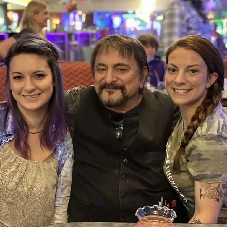 Tom Savini and his two daughters.