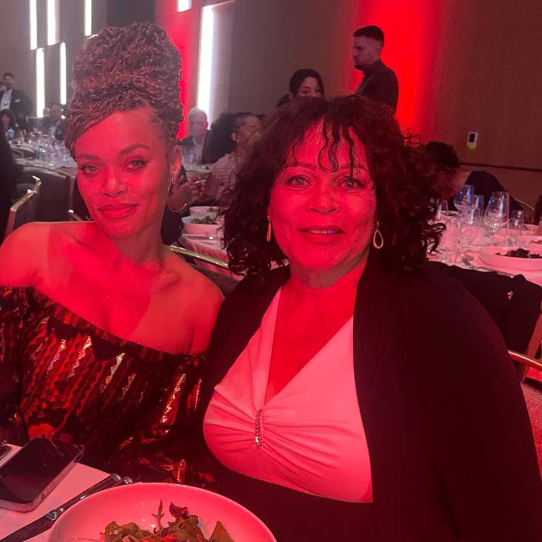 Andra Day with her mother, Delia out on a dinner night in a exclusive event.