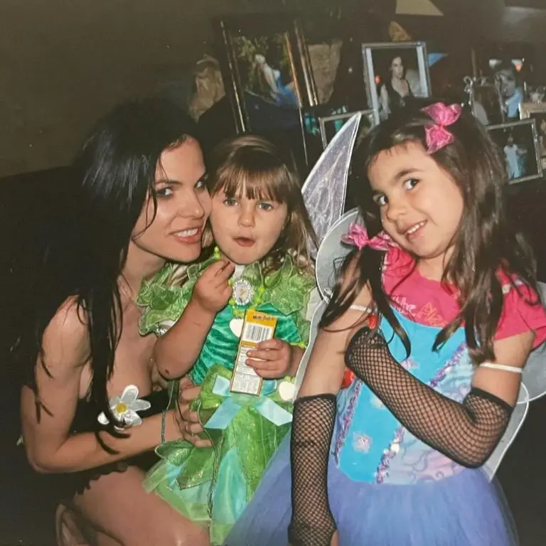 Dino's former partner Monica with daughters Cienna and Vendela