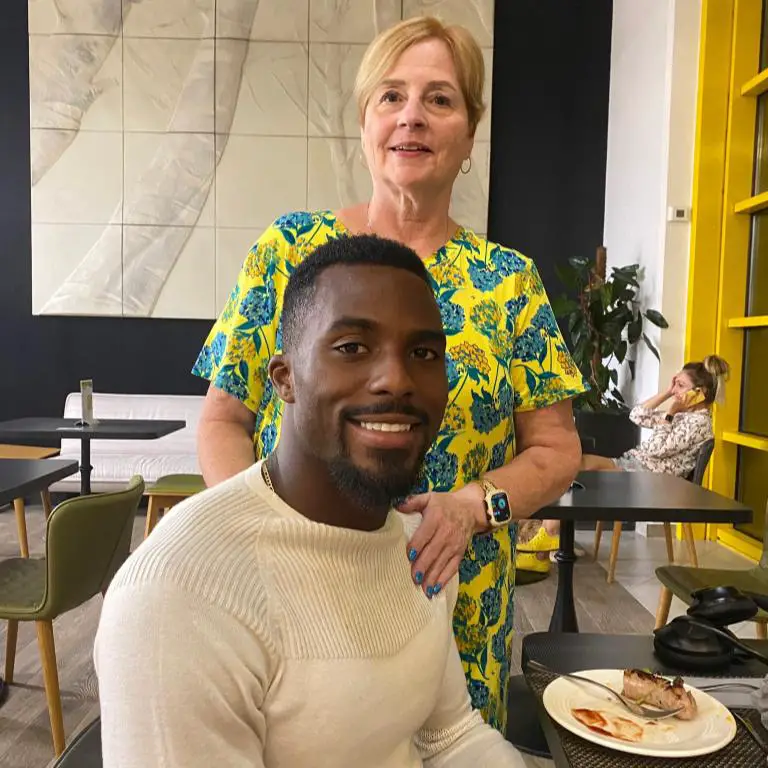 Athlete Kenny Bednarek And His Mother Mary Bednarek