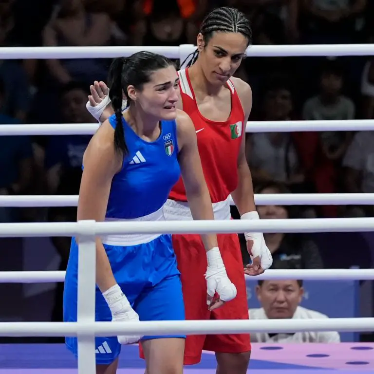 Khelif faced Angela Carini in the 2024 Olympics boxing opener but Carini abandoned the match after 46 seconds