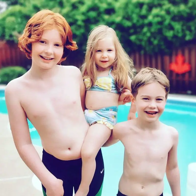 Lochlan Miller with his elder brother Forrest and younger sister Aurelia.