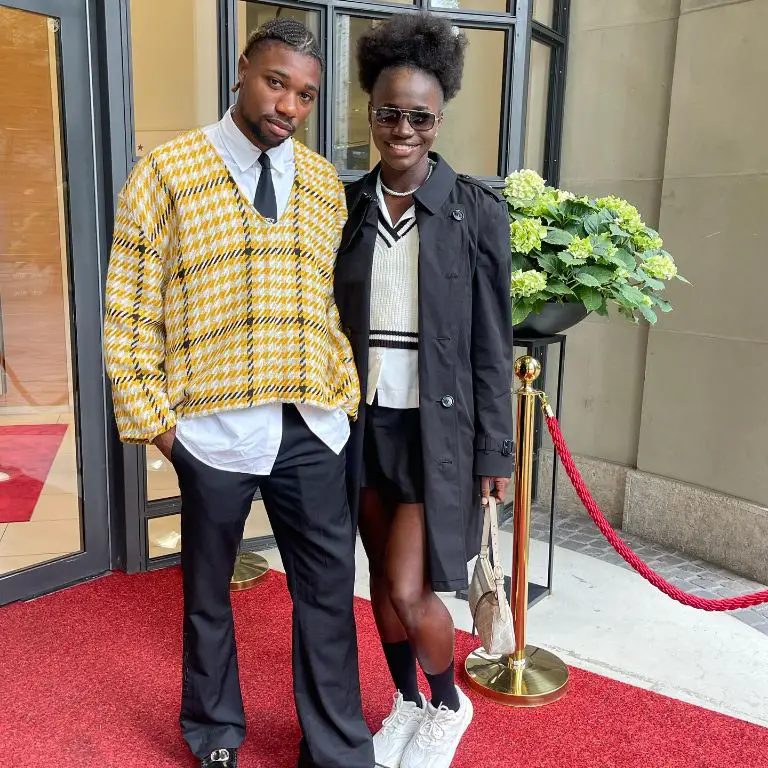 Noah Lyles and his girlfriend, Junelle, in Zurich, Switzerland