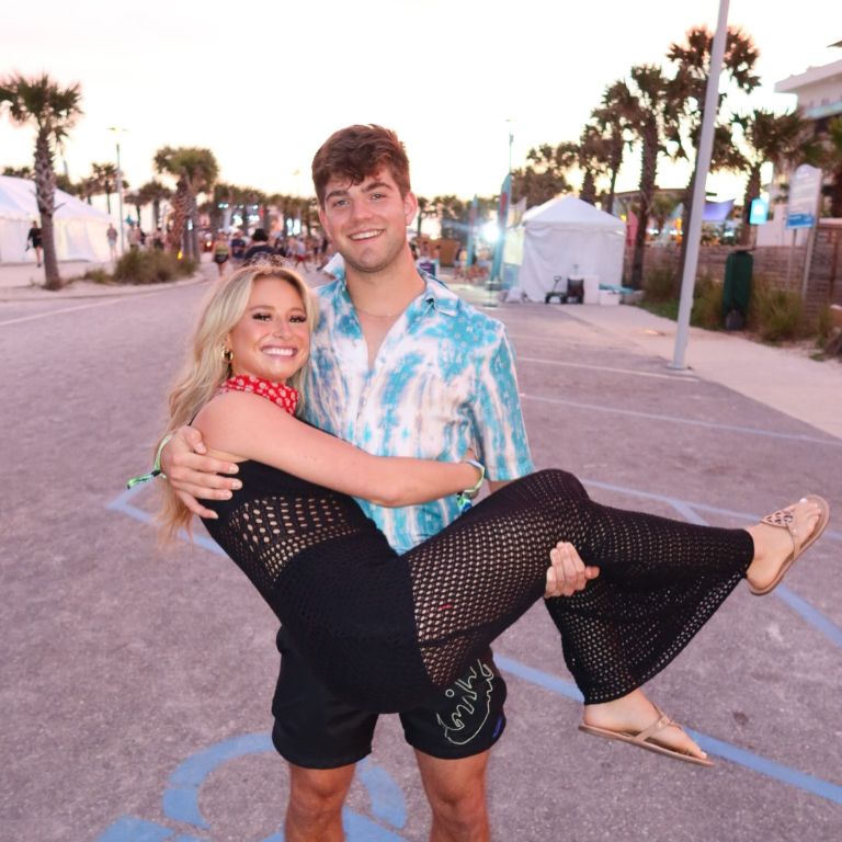 American football quarterback Garrett Nussmeier and his girlfriend, Ella Springfield