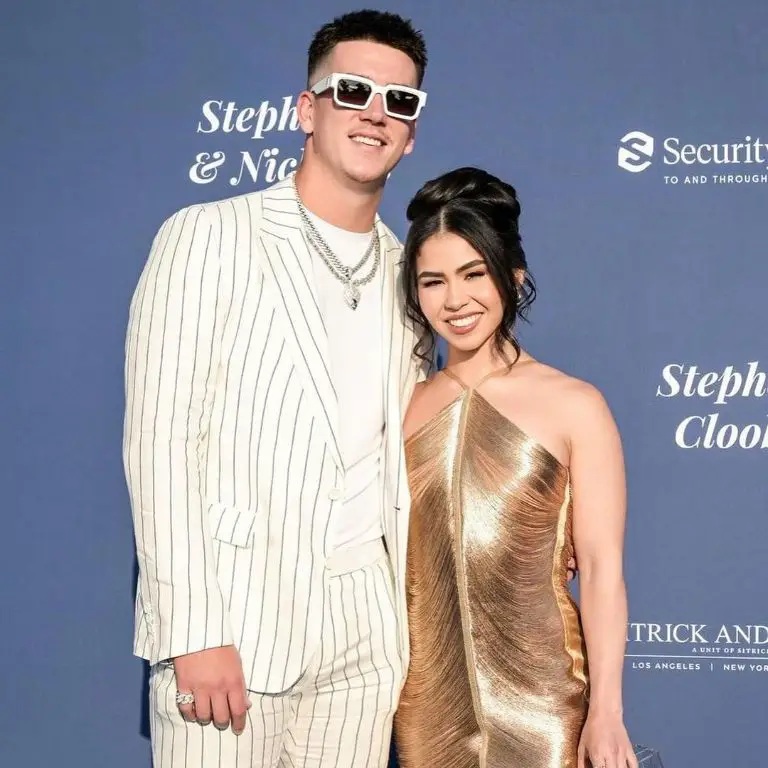 Bobby Miller and his girlfriend Natalie Loureda during Blue Diamond Gala 2024.