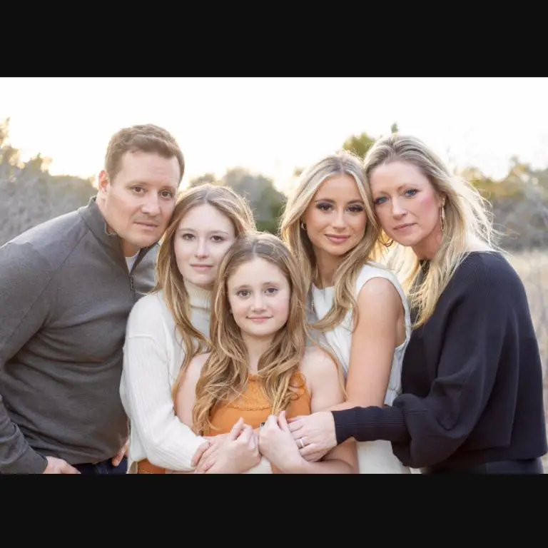 Ella Springfield with her parents and sister