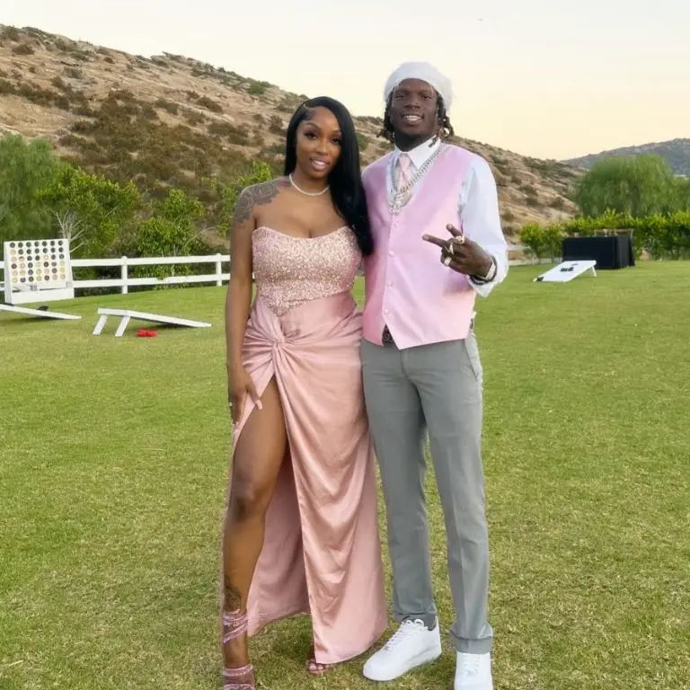 NFL player Kadarius Toney and his girlfriend