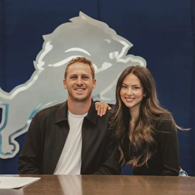 The Detroit Lions Quarter-back Jared Goff married his long-term partner Christen Harper in June earlier this year.