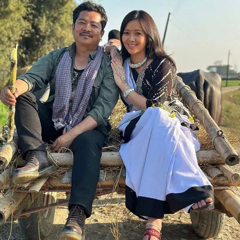 Dayahang Rai with his co-actor.