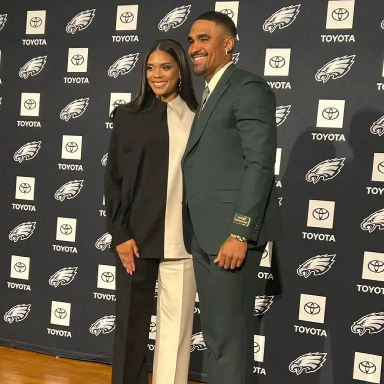 Jalen Hurts and Bryonna Burrows at an event.