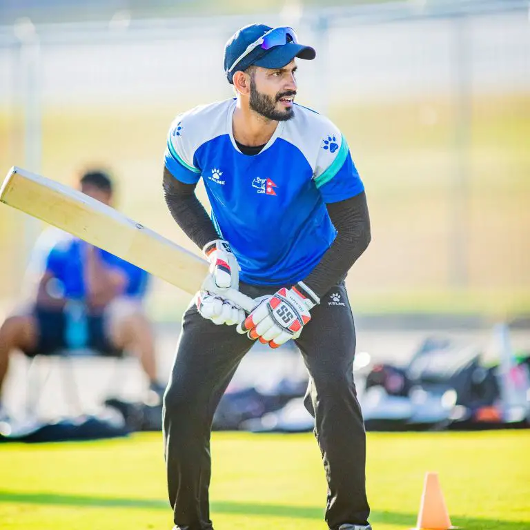 Aarif Sheikh training before the T20 series and CWCL 2 clash against USA and Scotland.