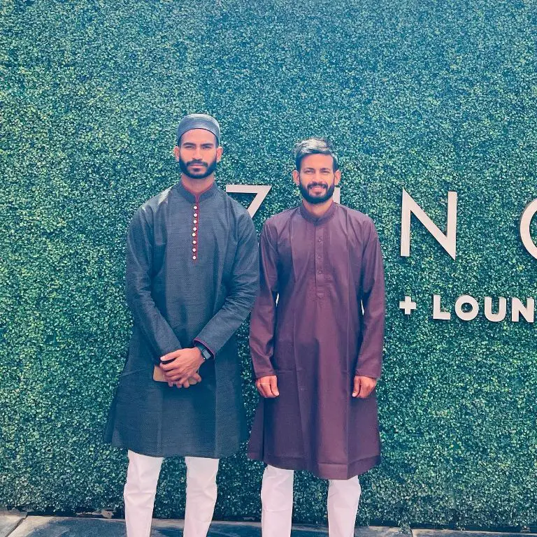 Aarif Shiekh celebrating EID with his brother Aasif in the Hyatt Palace.