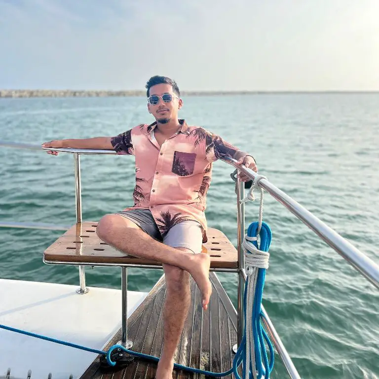 Arjun Saud enjoying his timeoff at The Beach Park at Port City Colombo.