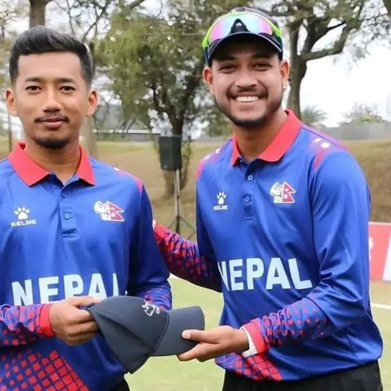 Arjun Saud wishing birthday to his idol Sandeep Lamichhane.