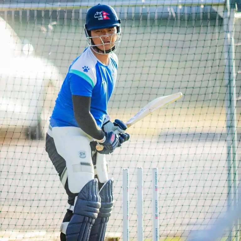 Kushal Malla Training with the national team for the match against USA earlier this month.