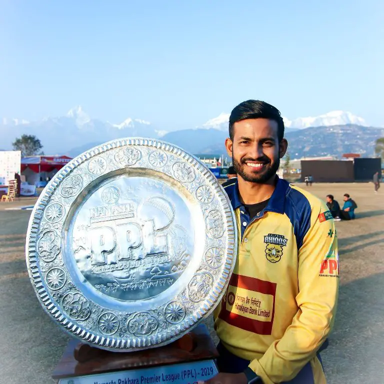 Shiekh won the Pokhara Premier League Trophy with Chitwan Rhinos in 2019.