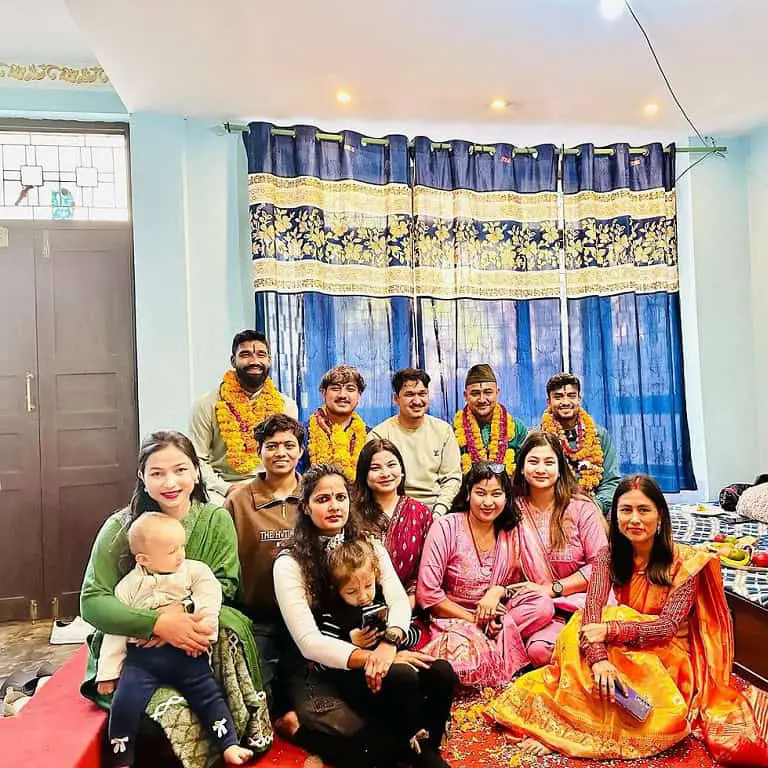 Dipendra Singh Airee with his family.