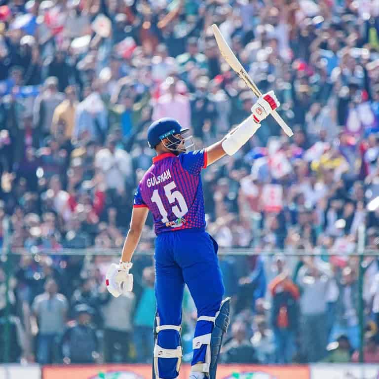 Gulsan Jha in one of his cricket games.