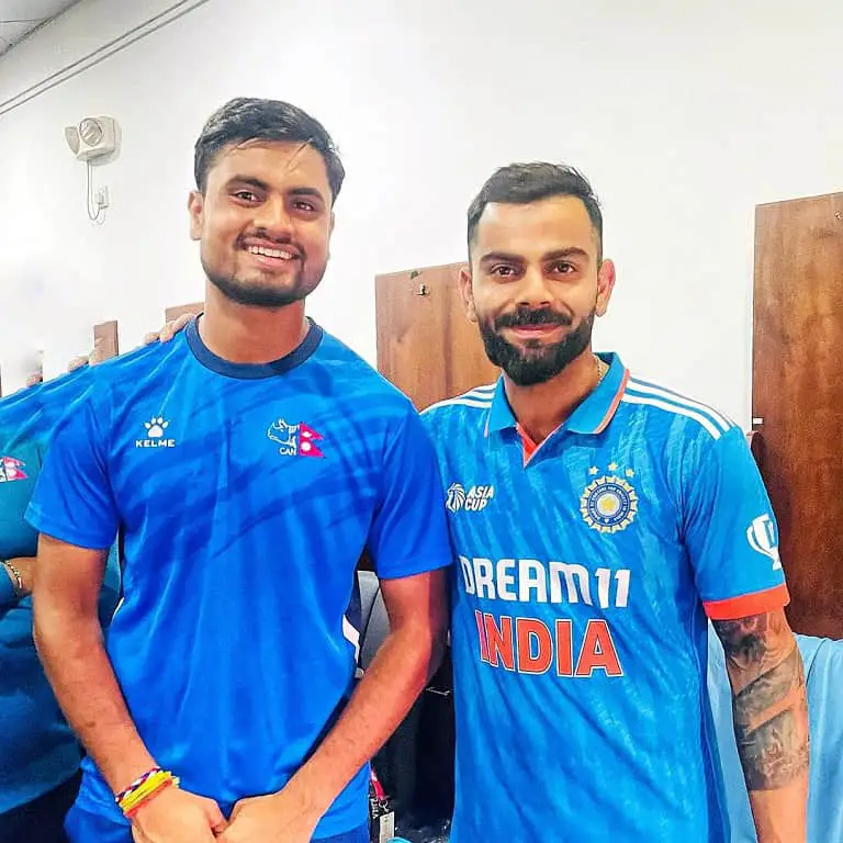 Gulsan Jha with Virat Kohli.