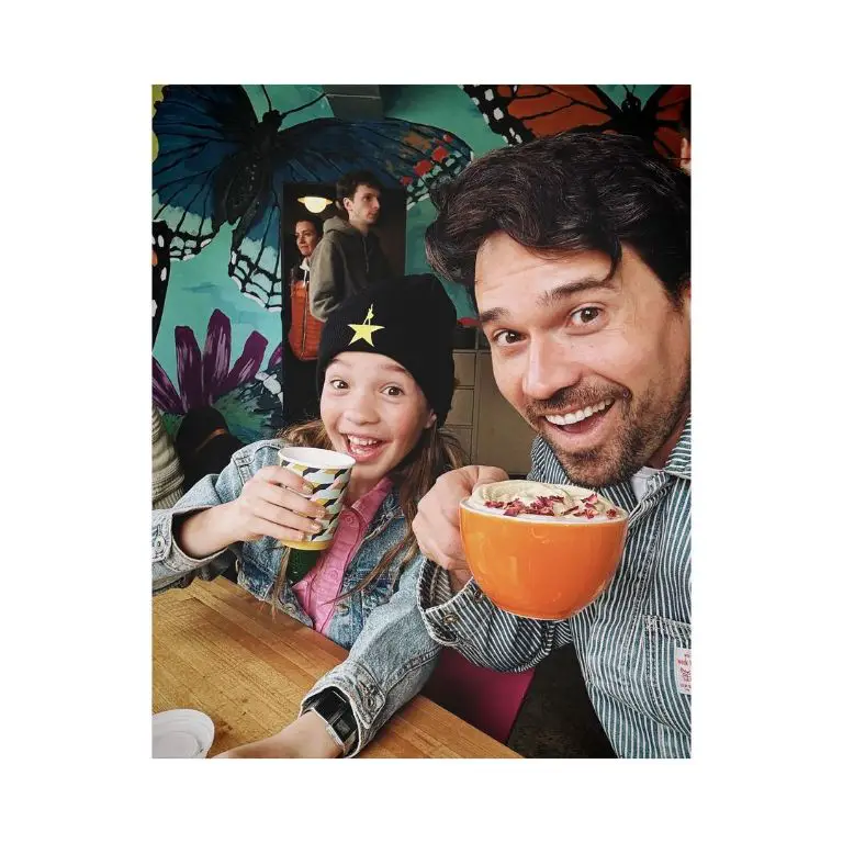 Brett Dalton enjoying a breakfast with his daughter Sylvia.