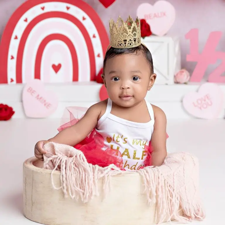 Eddie Jackson's daughter Beux celebrating her half birthday in February 8.