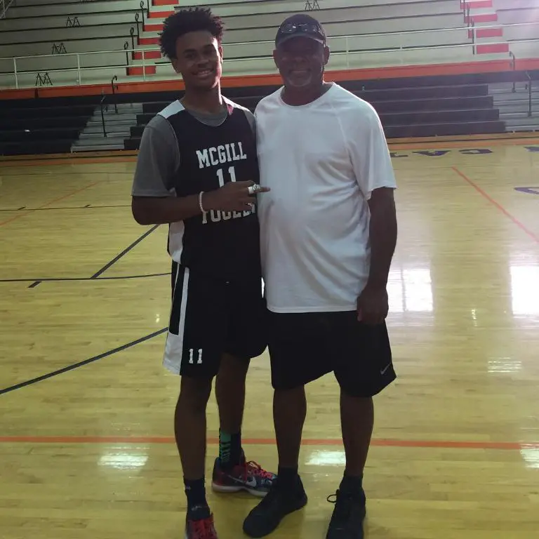 Jalen with his father