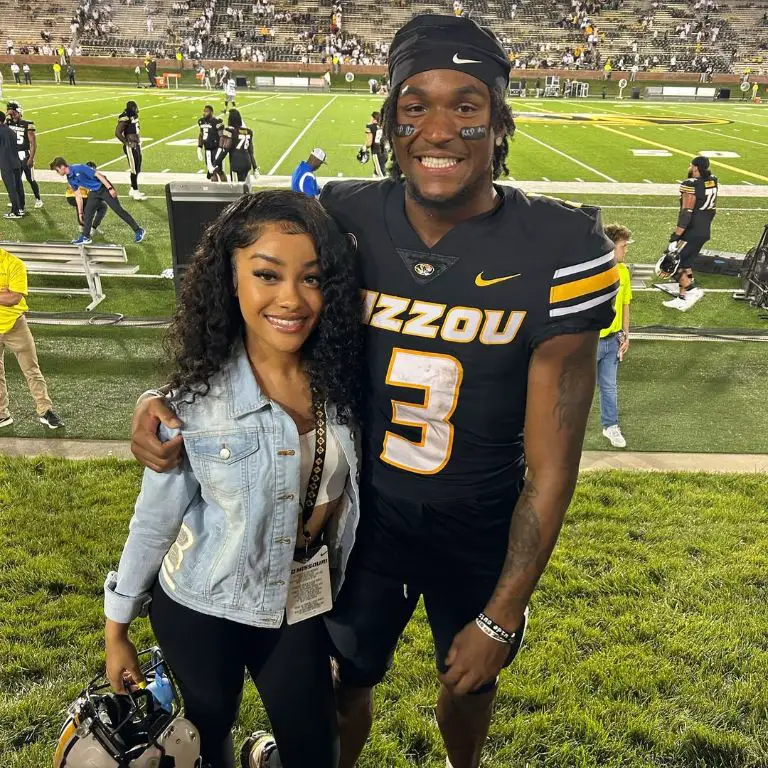 Luther Burden III, a 20-year-old American football wide receiver for the Missouri Tigers, is dating his girlfriend, Kendall.