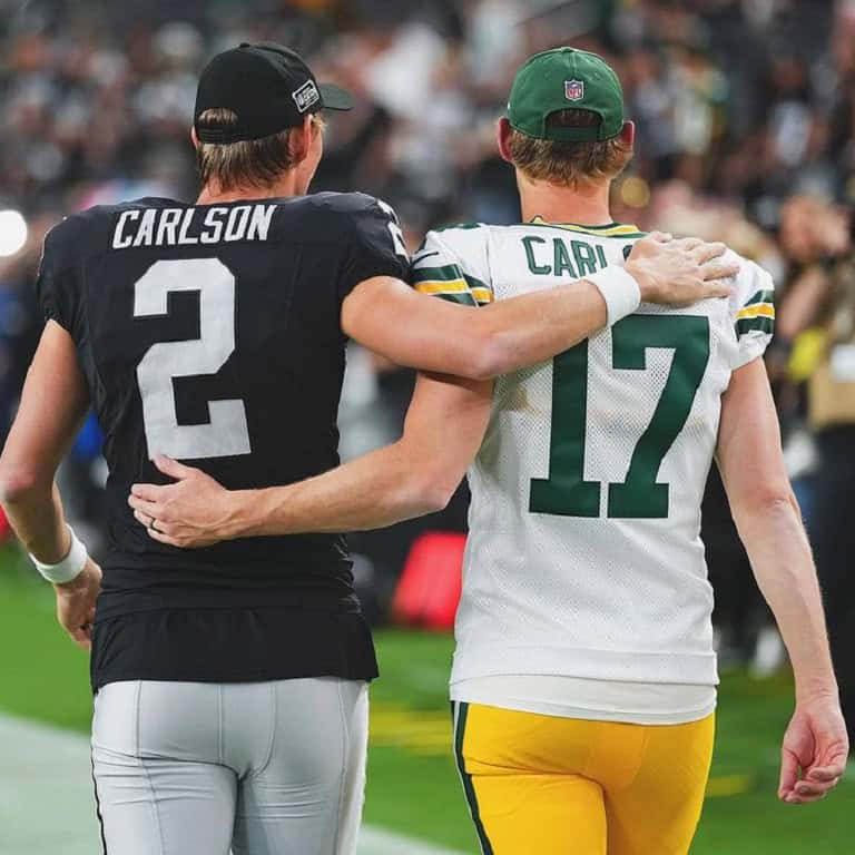 Anders Carlson with his brother Daniel Carlson.