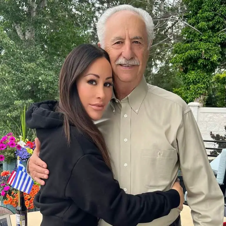 Angie Katsanevas with her dad.