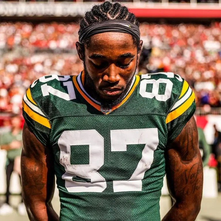 Romeo Doubs is an American professional football wide receiver for the Green Bay Packers of the National Football League.